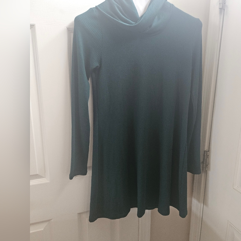 Nine Britton Forest green cowl neck dress Size L